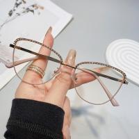 ราคา กรอบแก้วแต่งคิ้วโลหะแนวแฟชั่นสำหรับผู้ชายและผู้หญิงแว่นตากันแสงสีฟ้ากระจกแบนเปลี่ยนสีแบบย้อนยุค (19182071323)