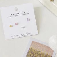 ราคา Winterwinter Jewelry Silver925 เครื่องประดับเงินแท้ เงินแท้925 ต่างหูประดับเพชร cz ดอกไม้ 4 มิล ราคาต่อคู่ค่ะ (15672109685)