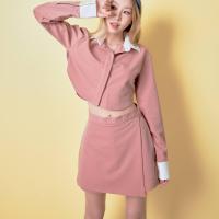 ราคา Ahalf Button wrap skort กระโปรงกางเกงดีเทลผ้าป้ายด้านหน้ามีกระดุม (21059727914)
