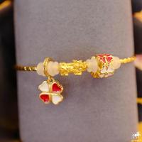 ราคา ข้อมือปี่เซียะแพนโดร่า เกลียวทองเหลือง น้ำหนักทอง 0 1 0 15 กรัม ทองคำแท้ 99 99 24K ยาว 15 18 cm ปรับได้ (7527178788)