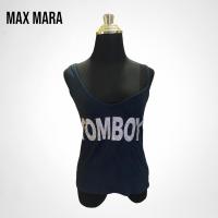 ราคา Max mara y2k เสื้อสายเดี่ยวสีน้ำเงินเข้ม (20616337259)