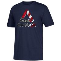 ราคา เสื้อยืดคอกลมเสื้อยืดผู้ชายแฟชั่น Reebok Crossfit Mens Navy Blue Delta USA Wavy Flag Logo Dual Blend T Shirt t shirt men cotton S 5XL (18435145308)