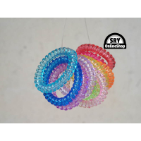 ราคา SRY ยางรัดผมเกลียว 50ชิ้น 2 5ซม มี4สีให้เลือก สีดำ สีใส คละสี แดง ฟ้า ชมพู เขียว ส้ม เหลือง ม่วง ยางรัดผมเกลียว อันเล็ก วงเล็ก ยางมัดผม (17460198378)
