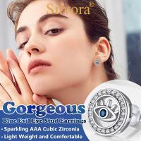 ราคา Silvora 925เงินสเตอร์ลิง Eye Of Horus Stud ต่างหูสำหรับผู้หญิงผู้ชาย Blue Evil Eyes Cubic Zirconia Ear Studs สำหรับของขวัญ ปาร์ตี้ปกติ Match (16248206006)