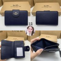 ราคา oudukai จัดส่งฟรี ของแท้ 100 Coach กระเป๋าสตางค์ผู้หญิง กระเป๋าสตางค์ใบกลาง 0082 (20579811893)