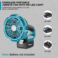 ราคา 2 In 1ไฟ LED พัดลมไร้สาย Jobsite แฟนๆที่มีการควบคุมระยะไกลมัลติฟังก์ชั่มินิมือถือแฟนๆสำหรับ Makita 14 4 18โวลต์แบตเตอรี่ลิเธียม BL1830 (15867469367)