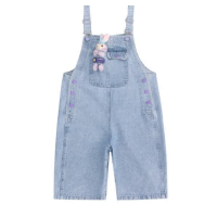 ราคา LittleQueenOfficial 4 5 6 9 10 11 12 13 14 15 16ปีเด็กโตเด็กผู้หญิงกางเกงยีนส์ชุดเสื้อผ้าเด็กจั๊มสูทชุดเอี๊ยม1BS0256 (15078705719)