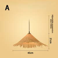 ราคา โคมไฟแชนเดอเลียร์ไม้ไผ่สไตล์จีนสานด้วยมือโคมไฟหมวกไผ่ไม้ไผ่สานหมวกฟางโคมไฟไม้ไผ่ย้อนยุค (19485249991)
