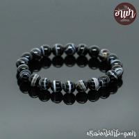 ราคา อาเป่า หินแบล็คอาเกต หินโมรา สีดำ Black Agate ขนาด 8 มิล คัดหิน หินดวงตาสวรรค์ กำไลหินสี กำไลหินนำโชค หินสีดำ หินมงคล สร้อยข้อมือ เครื่องราง (691232027)