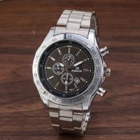 ราคา In stock ปฏิทินการค้าต่างประเทศนาฬิกาเหล็กหน้าปัดสามตาสีทองเงินกุหลาบทองสายเหล็กนาฬิกาผู้ชาย (16167050970)