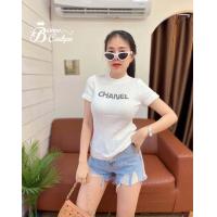 ราคา BW warisara แรงส์ไปแม่ heart and arrow งานร้อนแรงตามเทรนด์กระแสแฟชั่น ทรงคอกลมแขนสั้นแต่งพับชายแขน แต่งคาดอกลายแบรนดเป็นงานผ้าไหมพรมสีพื้น (17436090562)