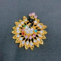 ราคา เข็มกลัด ติดสังวาลย์ เข็มกลัดติดเสื้อ เข็มกลัดชุดไทย สีเงินสีทอง (21114498853)