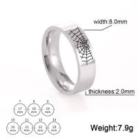 ราคา Stainless Steel Simple Spider Web Ring Fashion Ladies Mens Silver Color Finger Rings Exquisite Jewelry Accessories Gifts (19796825326)