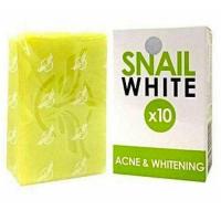 ราคา riosquarerich สบู่ SNAIL WHITE X10 ACNE WHITENING สีเขียว สิว W 110 รหัส SP119 (16224183206)