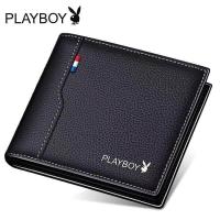 ราคา Playboy ใหม่วัวกระเป๋าเงินหนังผู้ชายสั้นสไตล์แนวนอนสไตล์แฟชั่นกระเป๋าสตางค์ RFID กระเป๋าสตางค์สำหรับชาย Portemonnee ชาย (7738583822)