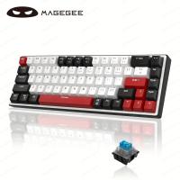 ราคา MageGee 60 Mechanical Gaming Keyboard 68 Keys Hot Swappable Compact Blue LED Backlit Gaming Keyboard SKY68 Wired Ergonomic Mini Office Keyboard For Windows PC Gamer (20512933059)
