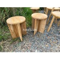 ราคา เก้าอี้สตูลไม้สัก เก้าอี้ไม้สัก เก้าอี้สตูล เก้าอี้กลม เก้าอี้ขากากบาท (20593899618)
