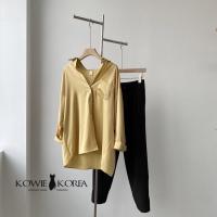 ราคา Kowie Korea jaspal 053 เสื้อเชิ้ตสีพื้น แขนยาวคอปก (3919956893)
