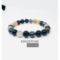 ราคา Agate กำไลหิน อาเกต สีน้ำตาลดำ กำไลนำโชค พลังแห่งความเชื่อมั่น ขนาด 8 10 12 14 mm เกรดพรีเมี่ยม (21087633895)