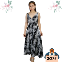 ราคา ชุดเดรส เดสยาวสายเดี่ยว ลายมาใหม่สวยมาก สม็อคหลังจั้มใต้อก ผ้าสปัน ใส่สบายไม่ร้อน ชุดเดรสแฟชั่น พร้อมส่ง 207 (20466967404)