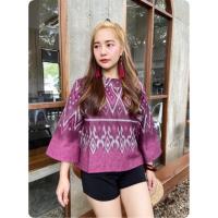 ราคา ไซร้คนอ้วน เสื้อแขนยาว ผ้าฝ้ายพื้นเมือง ติดกระดุมหลังทรงสวยมากค่ะ (20623135073)