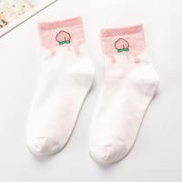 ราคา Women Socks Cotton Fruit Creative Funny Peach Strawberry Banana Cherry QualityComfortable Happy Cute Female Socks (11289800530)