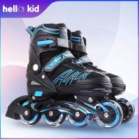 ราคา hello kid Roller Blade Skate รองเท้าอินไลน์สเก็ต ของเด็กหญิงและชาย ออกแบบ ล็อก ปลอดภัย ล้อมีไฟ (21173845580)