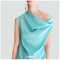 ราคา Himma Wiki Dress เดรสคอถ่วงผ้ายืดอัดพลีท (17820074228)
