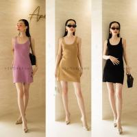 ราคา พร้อมส่ง Minidress เดรสกล้ามผ้ายืด งานป้ายvshop (19674588478)