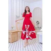ราคา พร้อมส่ง Jungkook S 4XL P38 dress เดรส เดรสยาว เดรสปลาคราฟ เดรสสีแดง เดรสผู้หญิง เดรสแฟชั่นสวยๆ ใส่ไปทะเล ใส่ไปคาเฟ่ ใส่ไปงานแต่ง (18528291739)