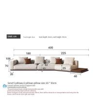 ราคา Bunise โซฟาหรูหรา มีพนักพิง เบาะนุ่ม โซฟา LShape สลับเบดซ้าย ขวาได้ BN530 445 x 106 x 70CM (20039245479)