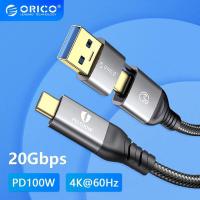 ราคา ORICO Charger Adapter สายชาร์จ USB 3 2 PD100W Fast Charging Cable 20Gbps Type C USB A To USB C Charge Data Kabel Wire Line 3 0สำหรับศัพท์ Charger Adapter826 (20193762234)