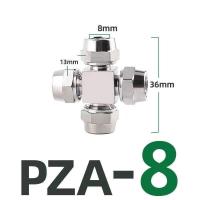 ราคา Pneumatic joint pipe joint gas pipe hose quick tightening joint PZA4 6 8 10 12 four way joint PTFE pipe join (18320831620)