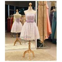 ราคา ชุดราตรีออกงาน ชุดราตรีสวยหรู ชุดราตรีสั้นหรู SS001 PRP ม่วง dressy day (9037804944)