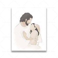 ราคา ภาพพระเยซูพิมพ์โปสเตอร์ของพระเยซูคริสต์โอบกอดการตกแต่งภาพวาดผ้าใบติดผนังพระเยซูสีน้ำ69F 0706 (19686911408)