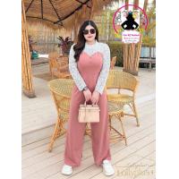 ราคา L16 จั้มขายาวสาวอวบ แต่งลูกไม้ ไฮโซดูดีมาก ชุดสาวอวบอ้วน เสื้อผ้าสาวอวบ เสื้อผ้าคนอ้วน (17911218885)
