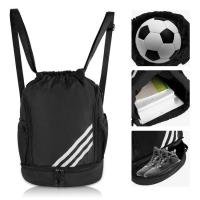 ราคา ใหม่เอี่ยม100 กระเป๋าเป้สะพายหลังสีเทาดำสำหรับเล่นกีฬากระเป๋ากระเป๋ากีฬาโรงยิมขนาดใหญ่พร้อมช่องใส่รองเท้ากระเป๋าเป้นักเรียนกันน้ำกระเป๋าเป้สะพายหลังเชือกชนิดทนทานสำหรับผู้หญิงผู้ชายเด็กไปโรงเรียน (196
