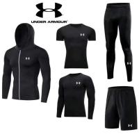 ราคา Under Armour UA sportswear ชุดสูทผู้ชาย การฝึกบาสเก็ตบอล วิ่ง เสื้อผ้าที่แห้งเร็ว รัดรูป อุปกรณ์ตรวจร่างกาย ยิม ชุดแขนสั้น (10534932010)