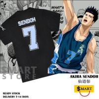 ราคา New เสื้อยืด cotton Shohoku SLAM DUNK AKIRA SENDOH No 7 Ryonan Basketball T Shirt 灌篮高手 陵南7号 仙道彰 T恤 (20626790090)