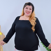 ราคา เสื้อแขนยาวสาวอวบ เสื้อคอเหลี่ยมผ้าร่อง เสื้อยืดแขนยาวสาวอวบ เสื้อสาวอวบใส่สบายอก 44 56 นิ้ว เสื้อแขนยาวผ้าร่องสาวอวบ เสื้อยืดคอเหลี่ยม A971 (21317269097)