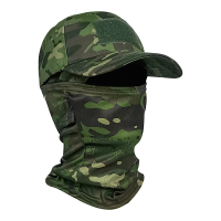 ราคา TWiyo หมวกลายพรางหมวกกันแดดปีกแบนราบหมวกเบสบอลลายทหารผู้ชาย Balaclava กลางแจ้งปีนเขาหมวกอัลไพน์ไหมพรมลายพรางคลุมศีรษะ Seluruh Wajah (18478091095)