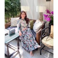 ราคา เดรส ชีฟอง พิมพ์ลาย ป้าย Poonyisa sz M (17147116478)