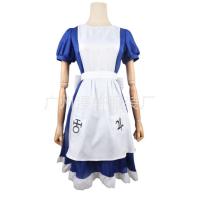 ราคา ชุดเดรสมีผ้ากันเปื้อนสำหรับผู้หญิงชุดคอสเพลย์ฮาโลวีน Alice Madness Returns เดรสผ้ากันเปื้อนชุดแม่บ้านสำหรับปาร์ตี้ฮาโลวีนสำหรับเด็กผู้หญิง (20461626386)