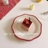 ราคา จุดอาหารค่ำแบบตะวันตกแบบเป็นจุดๆทำจากลูกปัดนูนทำจากจานลูกไม้ฝรั่งเศสจานขนมหวานพระราชวังจานแบนย้อนยุคจานขนมจานขนมคาเฟ่ (18332892821)