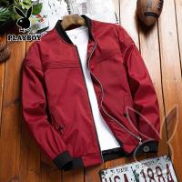 ราคา PLAYBOY เสื้อแจ็คเก็ตผู้ชาย Slim Outer Casual Men S Jacket Men S Windbreaker Jacket Zip Jacket (16337777978)