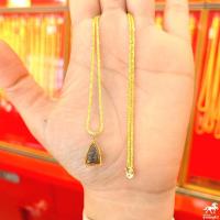ราคา สร้อยคอเงินชุบทอง ลายเมษา จี้พระจิ๋วยอดนิยม เลี่ยมทองแท้ กรอบทอง 90 มีใบรับประกัน (15754456263)