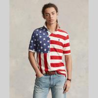 ราคา Sale Polo Ralph Lauren เสื้อโปโลผู้ชาย Polo Classic Fit Flag Print Mesh Polo Shirt รุ่น MNPOKNI1N822425 สีน้ำตาล (20758046259)