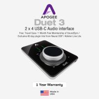 ราคา Apogee Duet 3 2x4 USB Audio Interface ออดิโออินเทอร์เฟส แถมฟรี Breakout Cable Travel Case USB Type C Type A cable 1 Year Warranty Made in USA (20119716926)