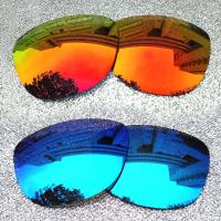 ราคา เลนส์อะไหล่โพลาไรซ์2คู่สำหรับ Oakley Frogskins ผสม OO9428 Frogskins ผสมเอเชีย OO9428F กรอบแว่นกันแดดเอเอฟ ติดตั้งได้ง่าย ใส่ได้อย่างสมบูรณ์แบบ ป้องกันรังสียูวี100 ดำ เงิน (20332778785)