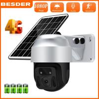 ราคา BESDER 1080P 4G Solar PTZ Camera Night Vision Intelligent Detection Camera Solar Power Battery Camera PIR Audio Wireless Surveillance CCTV 360 Outdoor 4G SIM PTZ Camera (7370810530)